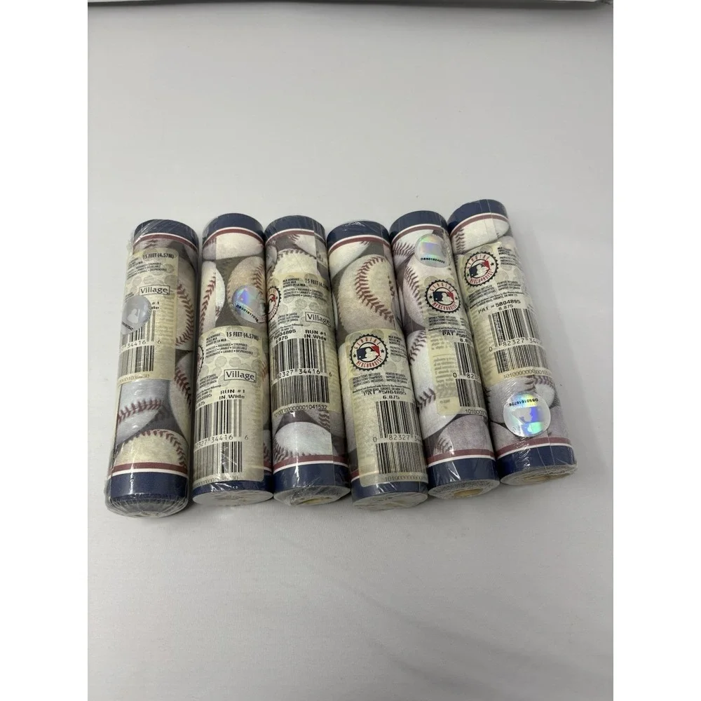 Vintage MLB Genuine Merchandise 90 ft (6)Baseball Prepasted Wallpaper Border Boy